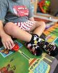 Kachow V2 Kids and Family Socks | Graphic Checker Crew Socks