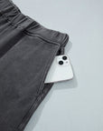 Lola Mineral-Wash Elastic-Waist Barrel Pants