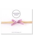 Vintage Lavender | Mini Ribbon Bow - Nylon Headband
