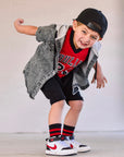 Red Black V2 Grip Socks for Kids | Toddler & Youth Boutique Socks
