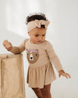 Baby Girl Long Sleeve Bodysuit Dress Set