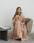 PATTERNED FAUX FUR THROW BLANKETS