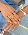 Wavy Cross Gold-Tone Ring