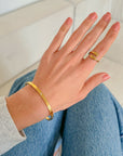 Cross Equals Love Gold-Tone Ring