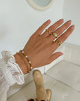Textured Wrapped Cross Gold-Tone Ring