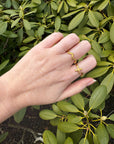 Textured Wrapped Cross Gold-Tone Ring