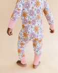 Retro Garden Bamboo Zip Romper Baby Sleeper