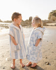Seaside Stripe Zip-Up Organic Cotton Beach Poncho