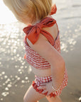 Gingham Ruched Bikini Set