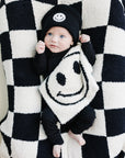 Checkered Plush Blanket | Black
