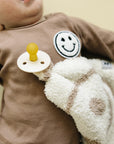 Smiley Plush Lovey | Latte