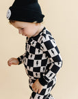 Checks and Bolts Bamboo Kids Two Piece Pajama Set