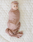 Dusty Rose Bamboo Stretch Swaddle
