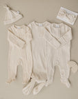 Vanilla Organic Cotton Ribbed Knot Gown
