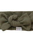 Winter Green Organic Cotton Ribbed Head Wrap