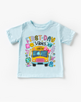 First Day of School Vibes Youth Tee | Back to School Graphic Shirt
