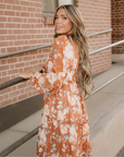 Felicity floral maxi dress, back view