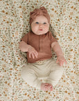Dusty Rose Organic Cotton Ribbed Snap Bodysuit