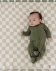 Olive Bamboo Footed Zipper