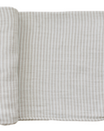 Taupe Stripe Muslin Swaddle Blanket