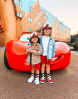Kachow V2 Kids and Family Socks | Graphic Checker Crew Socks
