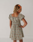 Children Girl Peasant Bubble Sleeve Dress