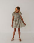 Children Girl Peasant Bubble Sleeve Dress