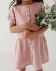 Gauze Button Dress
