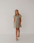 Children Girl Peasant Bubble Sleeve Dress