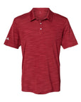 Adidas A402 Men’s Blend Polo made from recycled moisture-wicking fabric, shown with a modern fit and right-sleeve adidas logo. Ideal for custom printing