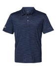 Adidas A402 Men’s Blend Polo made from recycled moisture-wicking fabric, shown with a modern fit and right-sleeve adidas logo. Ideal for custom printing