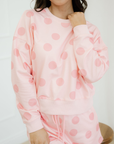Kaylee Polka Dot Pullover & Shorts Lounge Set