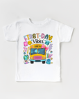 First Day of School Vibes Youth Tee | Back to School Graphic Shirt