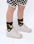 Kachow V2 Kids and Family Socks | Graphic Checker Crew Socks