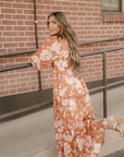 Felicity Floral Square-Neck Smocked Maxi Dress