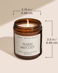 Let It Snow Soy Candle - 9 oz Amber Jar