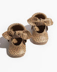 Almond Speckles Knotted Bow Baby Shoe