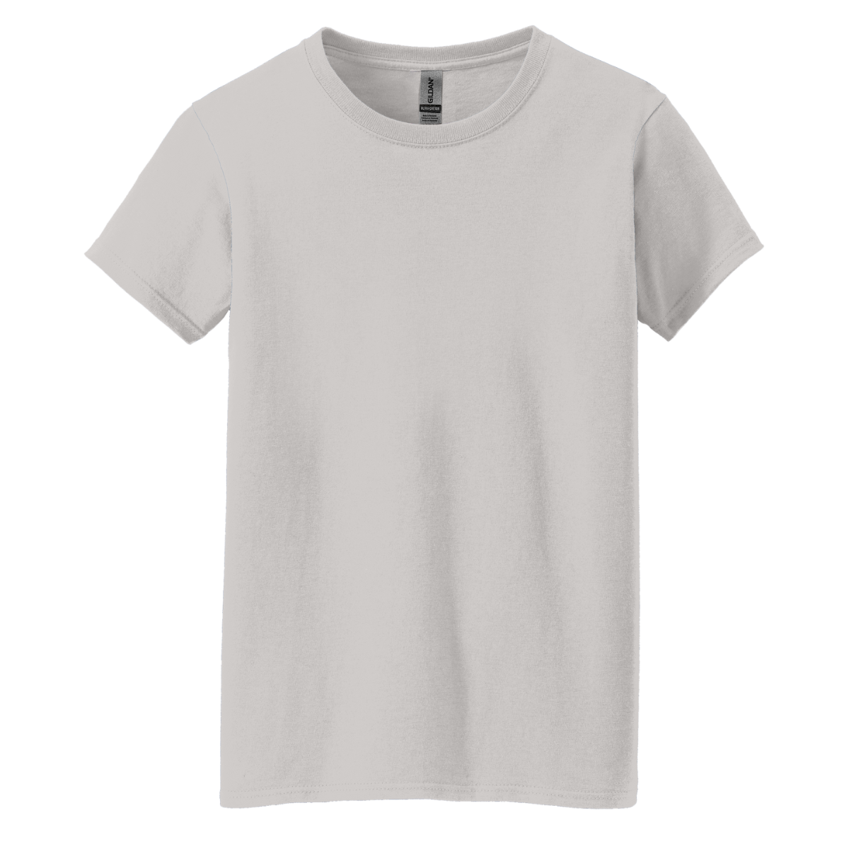 Gildan G500L Ladies' Heavy Cotton T-Shirt with a feminine semi-fitted shape, soft cotton fabric, and side seams. Designed for DTG or DTF custom printing in ministry or boutique collections.