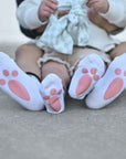 Rad Bunny with Pink Bunny Foot Crew Socks