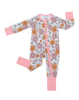 Retro Garden Bamboo Zip Romper Baby Sleeper