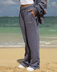 Basics Plum Wide Leg Sweatpants