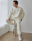 The Basics White Sand Crewneck | Relaxed Unisex Premium Fleece Sweatshirt