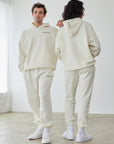 The Basics White Sand Unisex Hoodie | Relaxed Premium Fleece Hoodie
