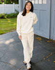 The Basics White Sand Sweatpants | Relaxed Premium Fleece Joggers