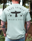 Free Spirit – Wild and Free Eagle Tee for Men | Graphic Shirt