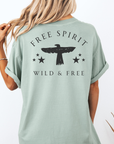 Free Spirit – Wild and Free Eagle Tee for Women | Graphic Shirt