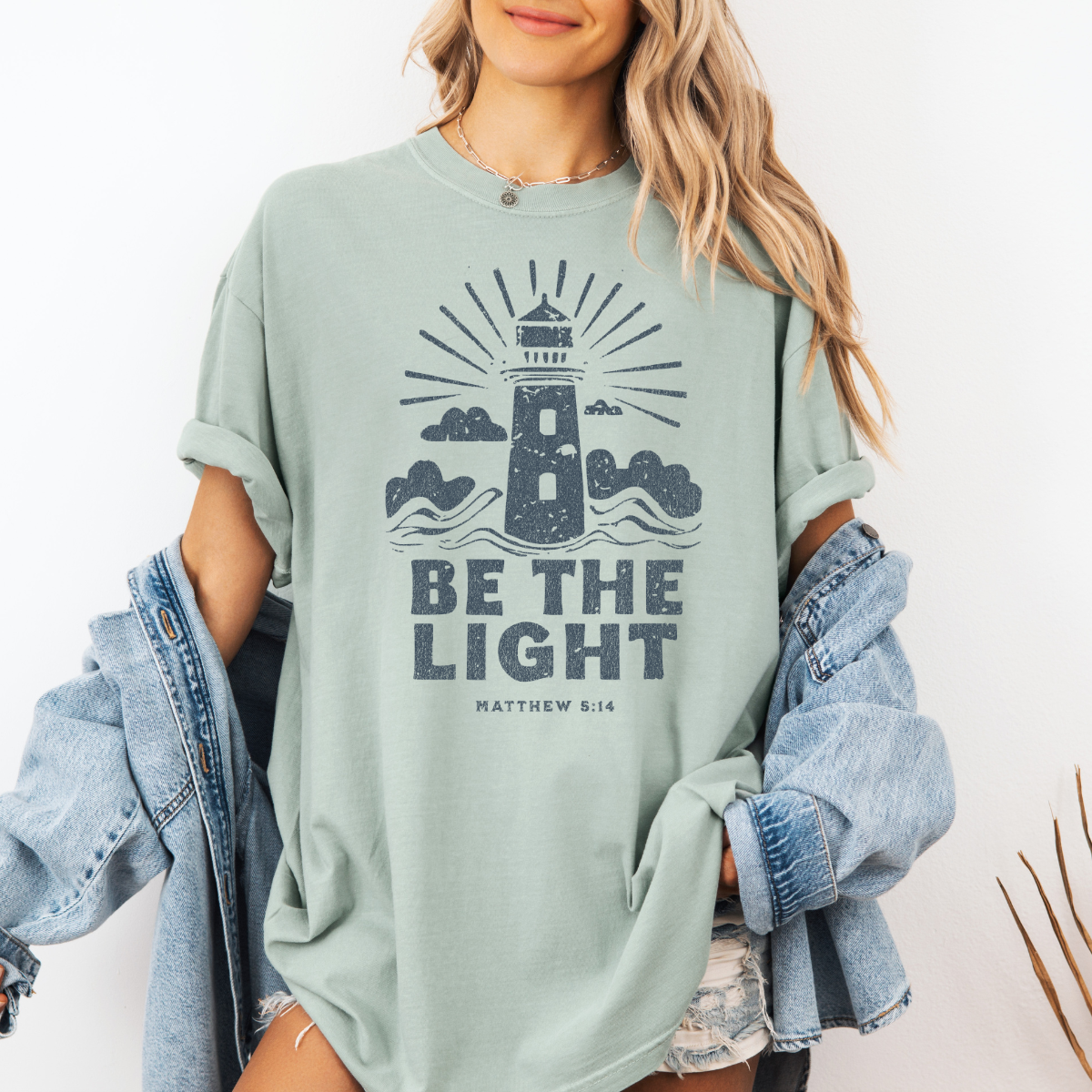 Be the Light – Matthew 5:14 Women’s Christian T-Shirt