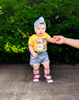 Tatum Peace Checker Socks | Neutral Checker Kids and Family Socks