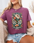 God is Gracious, Good, and Merciful – Floral Christian Tee for Women