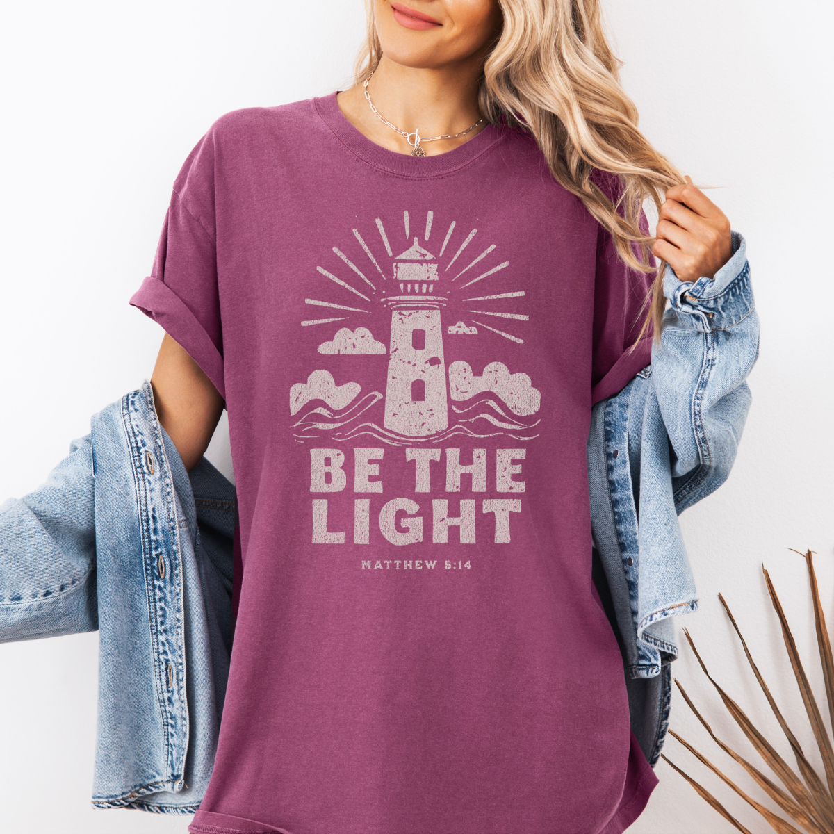 Be the Light – Matthew 5:14 Women’s Christian T-Shirt